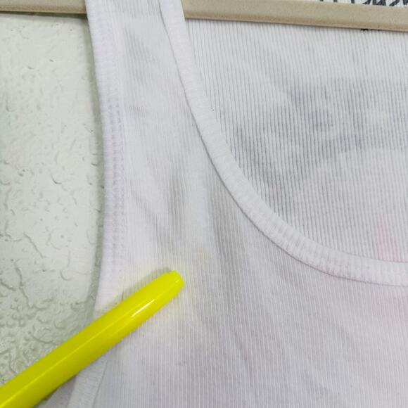 Beyonce Cowboy Carter Tank Top Medium Horseshoe White Ribbed CCT 2025 Tour Merch - Picture 5 of 10